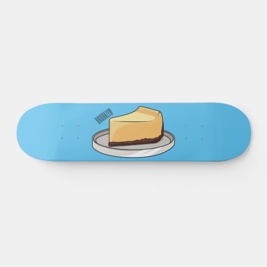 チーズケーキイラストレーション スケートボード (横)