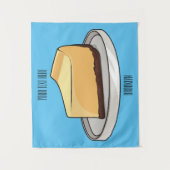 チーズケーキイラストレーション タペストリー (正面)