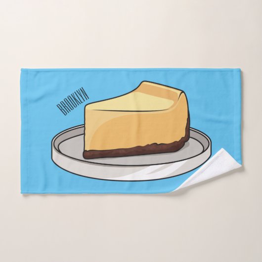 チーズケーキイラストレーション バスタオルセット (ハンドタオル)