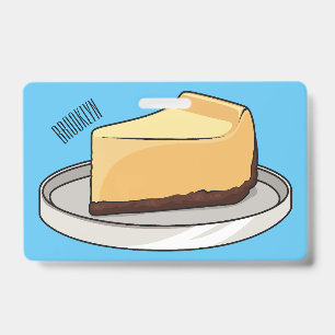 チーズケーキイラストレーション バッジ
