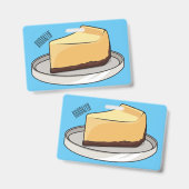 チーズケーキイラストレーション バッジ (正面＆裏面)