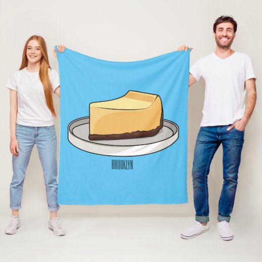 チーズケーキイラストレーション フリースブランケット (インサイチュ)