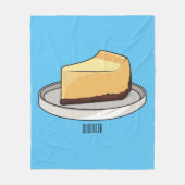 チーズケーキイラストレーション フリースブランケット (正面)
