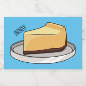 チーズケーキイラストレーション フードラベル (シングルラベル)