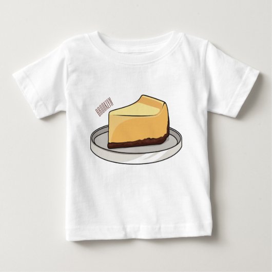チーズケーキイラストレーション ベビーTシャツ (正面)