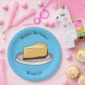 チーズケーキイラストレーション ペーパープレート (パーティー)