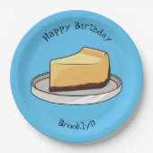 チーズケーキイラストレーション ペーパープレート (正面)