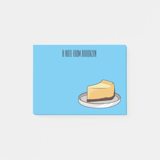 チーズケーキイラストレーション ポストイット (正面)