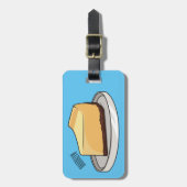 チーズケーキイラストレーション ラゲッジタグ (正面縦)