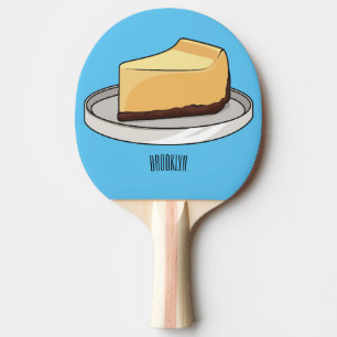 チーズケーキイラストレーション 卓球ラケット