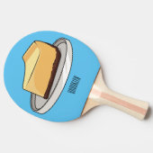 チーズケーキイラストレーション 卓球ラケット (横)