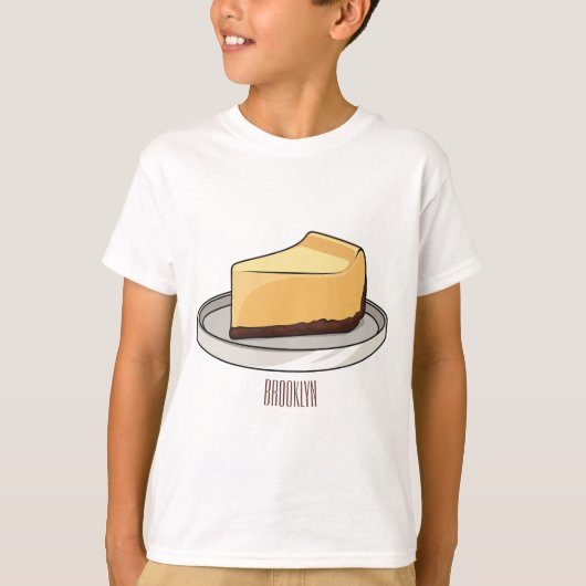 チーズケーキイラストレーション Tシャツ (正面)