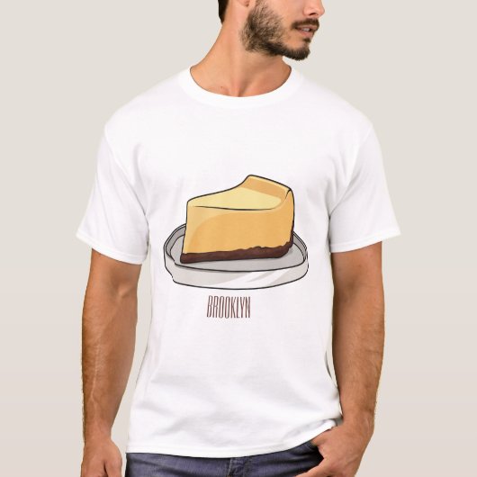 チーズケーキイラストレーション Tシャツ (正面)