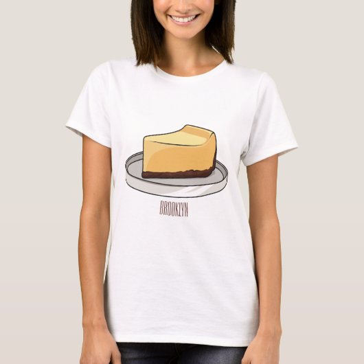 チーズケーキイラストレーション Tシャツ (正面)