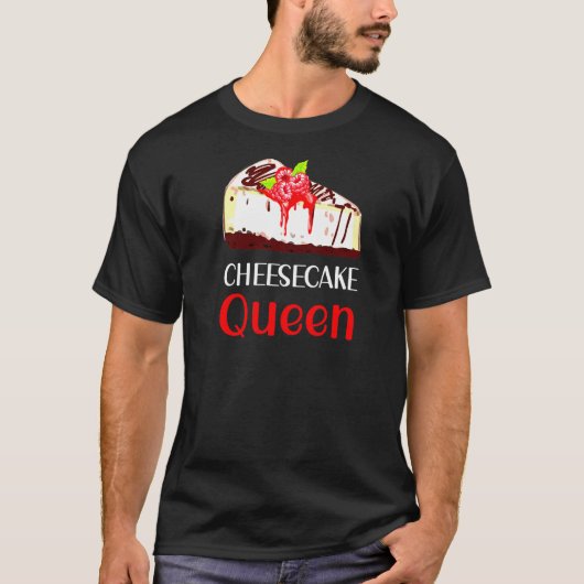 チーズケーキクイーンチーズケーキプンジョーク Tシャツ (正面)