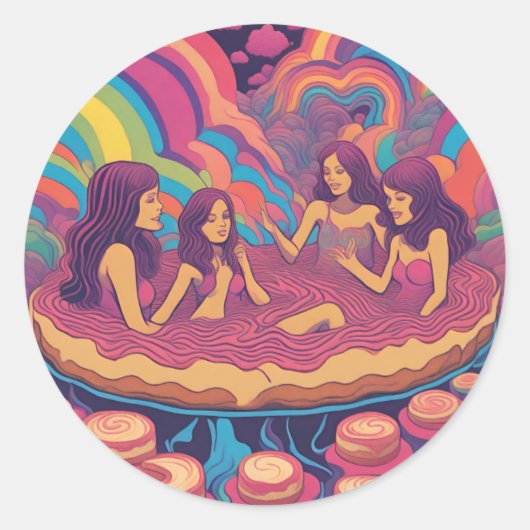 チーズケーキパーティーシール ラウンドシール (正面)