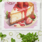 チーズケーキベーキングレシピ キッチンタオル (折り畳み)