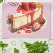 チーズケーキベーキングレシピ キッチンタオル (折り畳み)