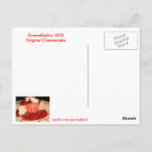 チーズケーキレシピはがき ポストカード (裏面)