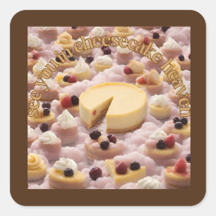 チーズケーキ天国シール スクエアシール