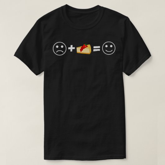 チーズケーキ好きのケーキ感情 Tシャツ (デザイン正面)
