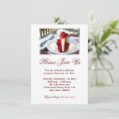 チーズケーキ招待状 招待状 (スタンド正面)