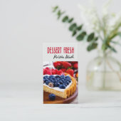 、チーズケーキ新しい、デザートペーストリー作りの職人、パン屋 名刺 (スタンド正面)