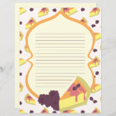 チーズケーキ横付き文房具紙 (正面/裏面)