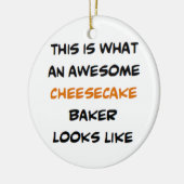 チーズケーキ素晴らし・ベイカー セラミックオーナメント (左)