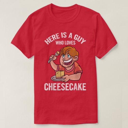 チーズケーキ・ベイカーベーキング・デを愛する男 Tシャツ (デザイン正面)