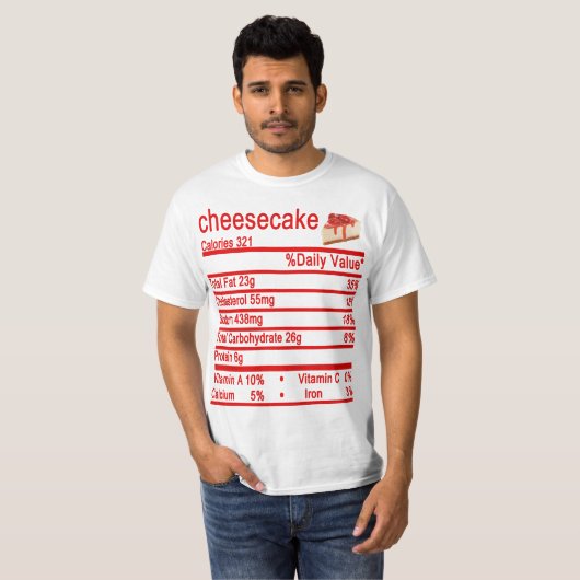チーズケーキ Tシャツ (正面フル)