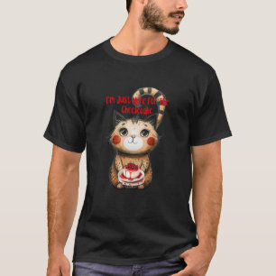 チーズケーキChrの子ども可愛い猫 Tシャツ