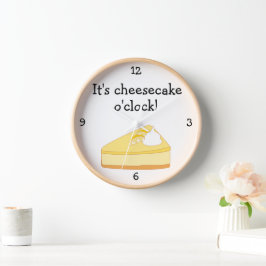 チーズケーキO'Clockおもしろいフードグラフィック 壁時計
