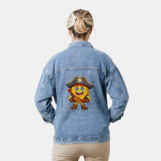 チーズサニー海賊 - かわいいカワイイTシャツ デニムジャケット