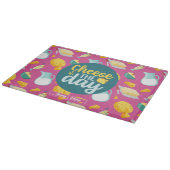 チーズザおもしろいデイレトロ酪農食品パターン カッティングボード (角)