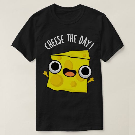 チーズザデイおもしろいフードパン Tシャツ (デザイン正面)