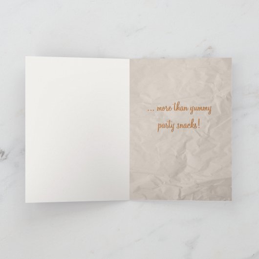 チーズスティックとプレッツェルハート大好きおもしろい カード (内部)