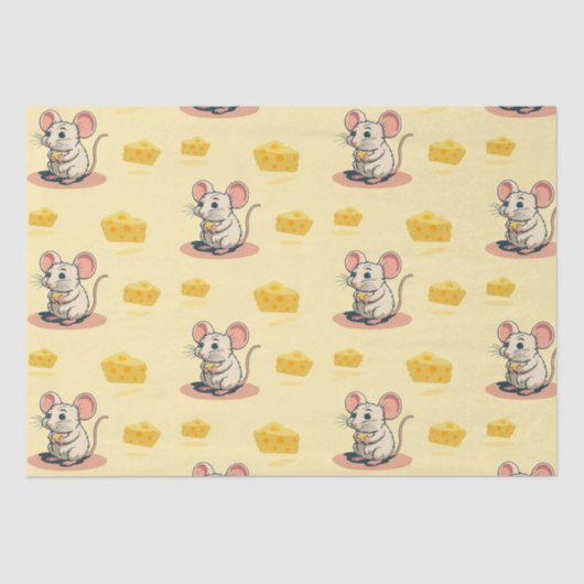 チーズソックス付き可愛いマウス 薄葉紙 (正面)