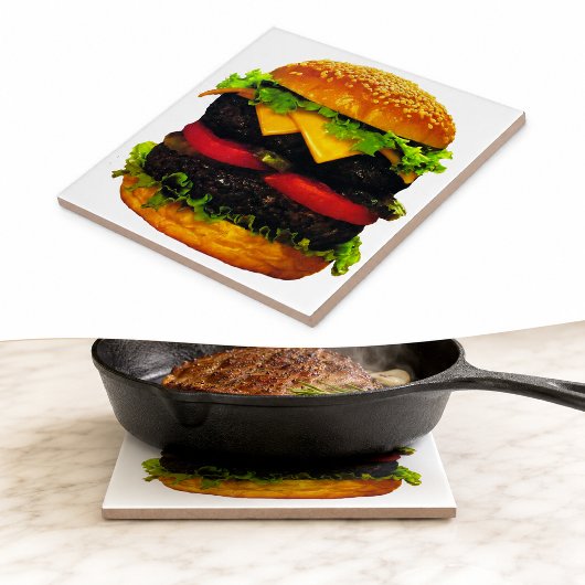 チーズダブルデラックスハンバーガー タイル
