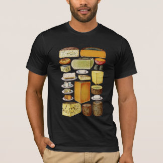 チーズチャートの種類のチーズ教育アートチャート Tシャツ