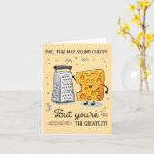 チーズチーズパパおもしろい誕生日父の日 カード (黄色い花)