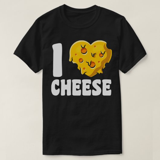 チーズチーズ好き Tシャツ (デザイン正面)