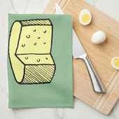 チーズテイスティングユーモアのあるパーティー漫画キッチン キッチンタオル (四つ折り)