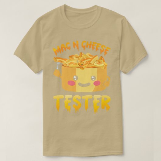 チーズテスタおもしろいーキュートおいしい美味しいグルメおもしろいEc Tシャツ (デザイン正面)