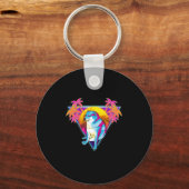 チーズドッグおもしろい柴犬ダンクミーム80s気化波 キーホルダー (正面)