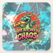 チーズドラゴンデライト スクエアペーパーコースター (正面)