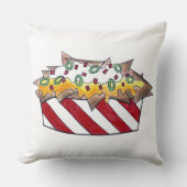 チーズナチョストルティーヤチップジャンクスナック食品 クッション (正面)