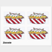 チーズナチョスナックチップジャンクフードステッカー 長方形シール (シート)