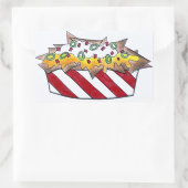 チーズナチョスナックチップジャンクフードステッカー 長方形シール (バッグ)