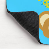 チーズハンバーガーとorbiebear マウスパッド (コーナー)